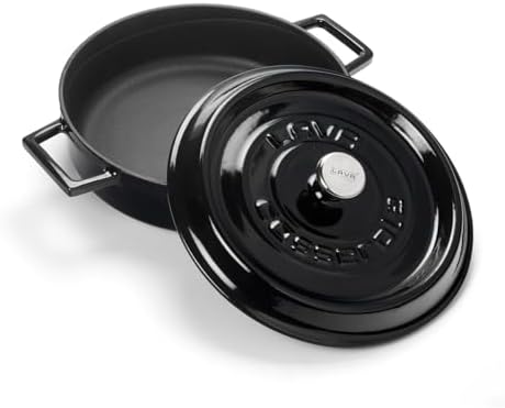 Döküm Çok Amaçli Yayvan Tencere Çap(Ø) 24 cm - Trendy Siyah