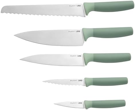 Leo 18/10 Paslanmaz Çelik Bıçak Bloğu 6 Parça Seti