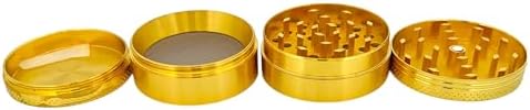 GRINDER Parçalayıcı Metal baharat öğütücü herb spice 4 katmanlı 40MM / 50MM / 63MM (GOLD, 50MM), ETG-40M-SYH