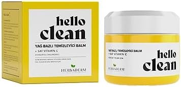 Herbaderm Hello Clean Yağ Bazlı Temizleyici Balm Aydınlatıcı, Canlandırıcı + Saf Vitamin C 100 ml