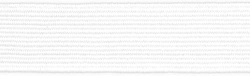 1,27 cm Örgülü, Beyaz, 45 m Elastik, 1/2 inç x 45 Yard