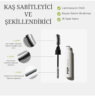 Pop Beauty Kaş Sabitleyici Ve Şekillendirici, Kaş Fırçası, Tarağı Ve Sabitleyici Jel (Laminasyon Etkili)