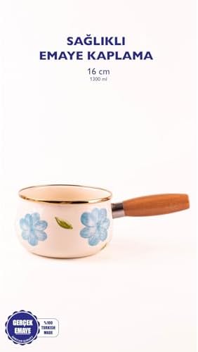 Bloom Ahşap Saplı Sos Tavası 16Cm 1,3 Litre (İndüksiyon Dahil Tüm Ocaklara Uygun)