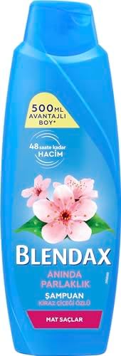 BLENDAX Anında Parlaklık ve Yumuşaklık Kiraz Çiçeği Özlü Şampuan, 500 ml
