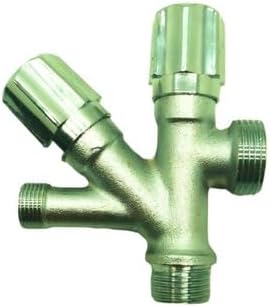 Dual Başlı Çamaşır Musluğu, Çift Çıkışlı, Metal Su Tesisatı Bağlantı Parçası