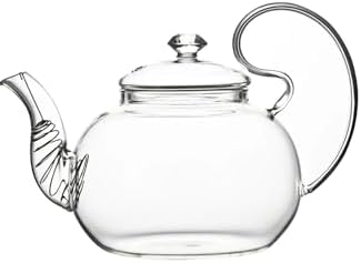 Borosilikat Cam 1L Demlik – Süzgeçli, Bitki Çayı Ve Aromatik Çaylar İçin Dayanıklı Cam Demlik