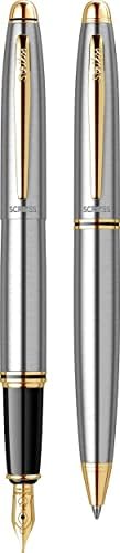 Knight 88 Dolma Kalemtükenmez Kalem Takım Krom Altın
