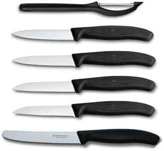 6 Parça Siyah Soyma Bıçak Seti Ve Soyacak