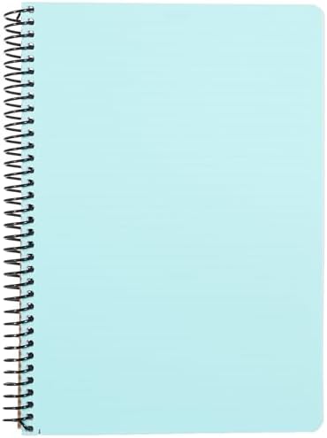 Pastel Serisi, A4, 5 Konulu (4 Kareli, 1 Çizgili) 150 Yaprak PP Kapaklı Spiralli Defter, Mavi