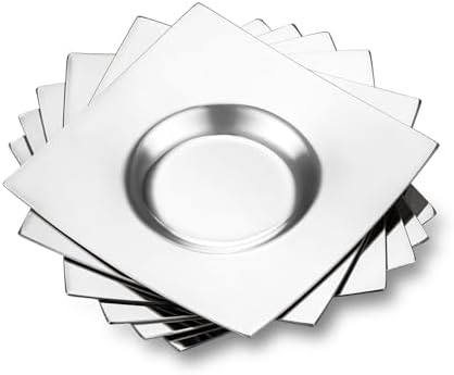 Juno 6'lı Çelik Çay Tabağı