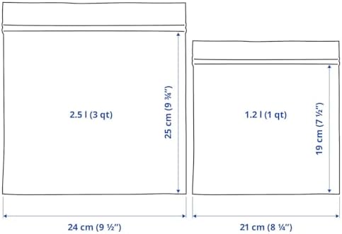 – Sırt Çantaları Risigillabili Istad, 25 adet 1,2 L + 25 adet için 2,5 l, Dondurucu, gıda maddeleri, renk: mor, TOT. 50 adet, plastik, Mor, Confezione da 1
