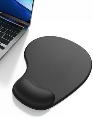 Bilek Destekli Ergonomik Kaymaz Taban Mouse Pad, Masa Pedi Siyah