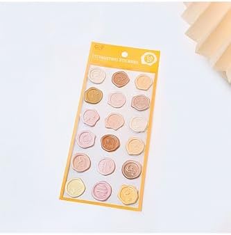 GUGUK Sarı Temalı Wax 3D Pul Seti • Bullet Journal