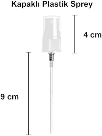 Afracam 50 ml Beyaz Spreyli Amber Cam Şişe 50 cc Sızdırmaz Kapaklı Fısfıs Kahverengi Cam Şişe 6 Adet