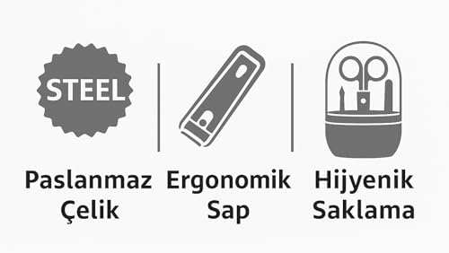SUWORS 10'lu Manikür Pedikür Seti – Paslanmaz Çelik | Tırnak Törpüsü, Makas, Et Pens Seti | Taşınabilir Kutulu Tırnak Bakım Seti | Kadın Erkek için Uygun