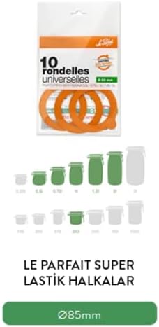 Le Parfait Super Kavanoz Contası (Çap 85 mm) 10'lu Paket