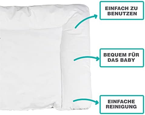 baby'ness Elyaf Dolgulu Pvc Alt Değiştirme Minderi, Sıvı Geçirmez, Leke Tutmaz, Puantiyeli, Gri, 75x85cm