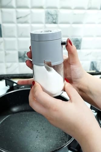 4 lü Gramaj Ayarlı Tuşlu Basmalı Tuzluk Baharatlık Yeni Nesil Dozajlamalı Tuzluk Şekerlik Biberlik