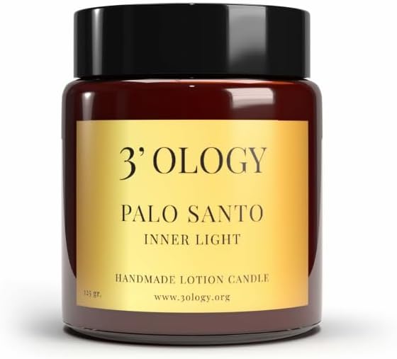 3'OLOGY Palo Santo Inner Light Handmade Lotion Candle, 125 gr