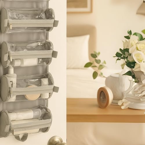 Ecrou Katlanır 4 Parçalı Seyahat Bakım Çantası – Gri | Düzenleyici Organizer, Katlanabilir Kompakt Valiz Çantası Seti, Dayanıklı Kumaş, Erkek Kadın Seyahat Aksesuarı