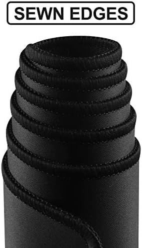 BviFioX Büyük Oyun Mouse Pad 89,9 cm x 39,9 cm x 0,3 cm, Premium Dokulu Kumaşlı Genişletilmiş Büyük Mouse Pad, Kaymaz Kauçuk Taban (Siyah-9040)