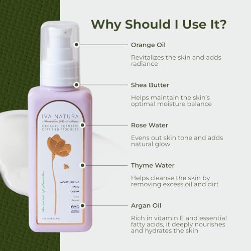IVA NATURA Organik Nemlendirici El Kremi Mandalina Çiçeği Özlü 125 ML