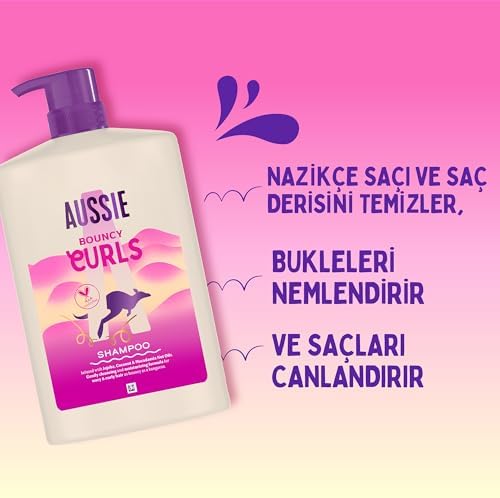 Aussie Bouncy Curls Dalgalı ve Kıvırcık Saçları Arındıran ve Nemlendiren Şampuan 1000ml