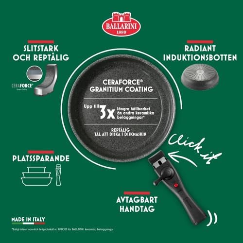 Torre kızartma tavası seti, seramik kaplama, 24 + 28 cm, indüksiyonlu ocaklara uygun, çıkarılabilir sap, alüminyum