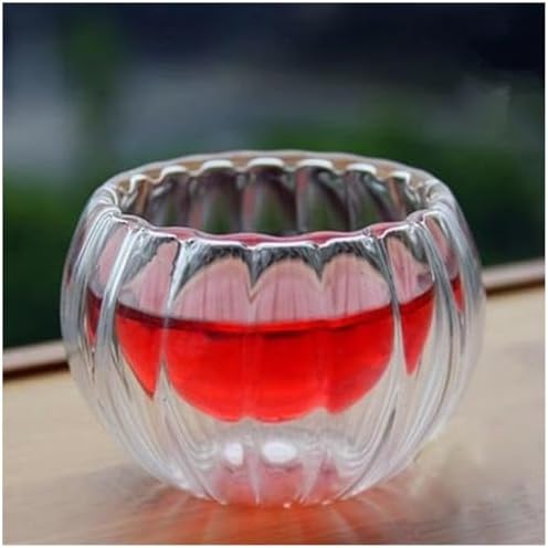 Çift Katmanlı Cam Lokumluk Sosluk 6'lı Set - Şeffaf Çift Cidarlı Cam Sunum Kapları