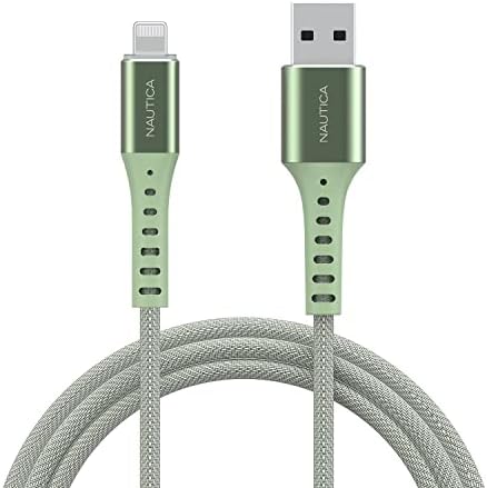 C65 MFI Lightning to USB-A 12W Örgülü Hızlı Şarj ve Data Kablosu 1.2M Yeşil