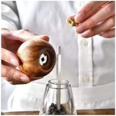 Akasya Kapaklı Baharat Öğütücü – 17,5 cm Cam Baharat, Tuz, Karabiber, Şık ve Dayanıklı Tasarım