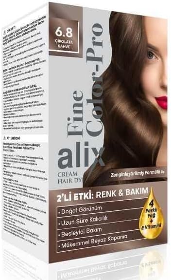 Alix Kit Saç Boyası 50 ml 6.8 Çikolata Kahve