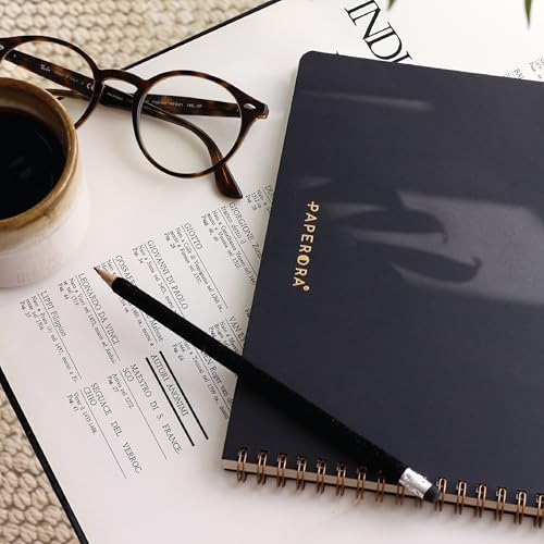 A4 Siyah Karton Kapak 70 Yaprak 110 gram Kareli Not Defteri