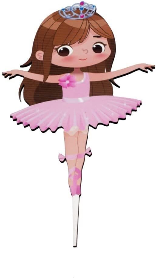 Benim Marifetlerim - Balerin Ahşap Pasta Süsü 25 cm