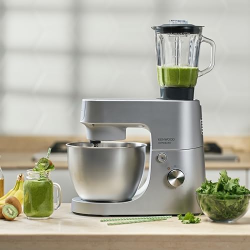 Homebake Plus Mutfak Şefi KHH01.120SI - Stand Mikser, Hamur Yoğurma Makinesi, Aparatı, 1400 Watt, 5 Litre Paslanmaz Çelik Geniş Hazne, Sıçrama Önleyici Kapak, 3 Hazne içi Aparat