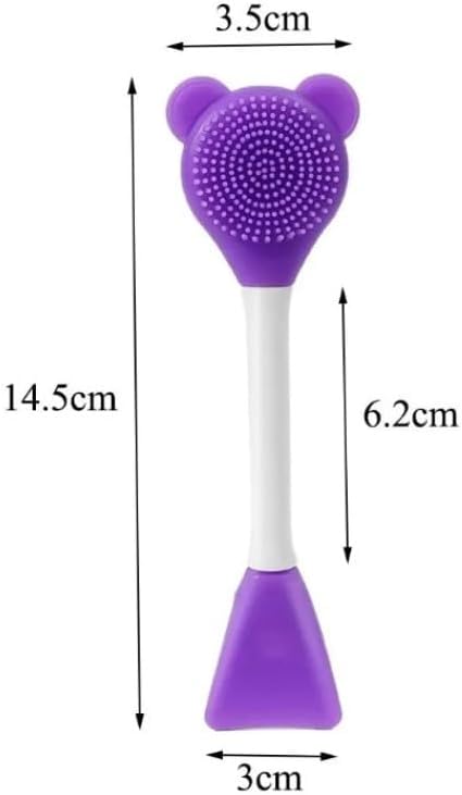 Cilt Bakım Fırçası ve Maske Sürme Spatulası, İki Yönlü Cilt Bakım ve Maske Uygulama Fırça Takımı, Silikon Uçlu Cilt, Yüz Temizlik, Bakım ve Maske Uygulayıcı Fırça Spatula Set, Çok Fonksiyonlu Spatula