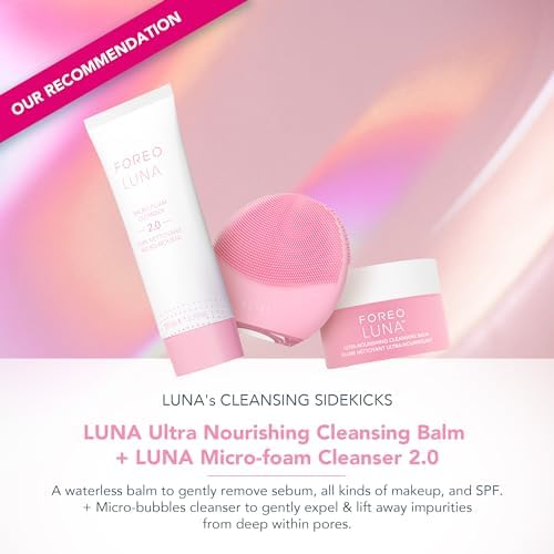 FOREO LUNA 4 mini Yüz Temizleme Fırçası ve Yüz Masaj Aleti - Premium Yüz Bakımı - Yüz Bakım Ürünlerinin Emilimini Artırır - Basit Cilt Bakım Araçları - Tüm Cilt Tipleri İçin - Pearl Pink