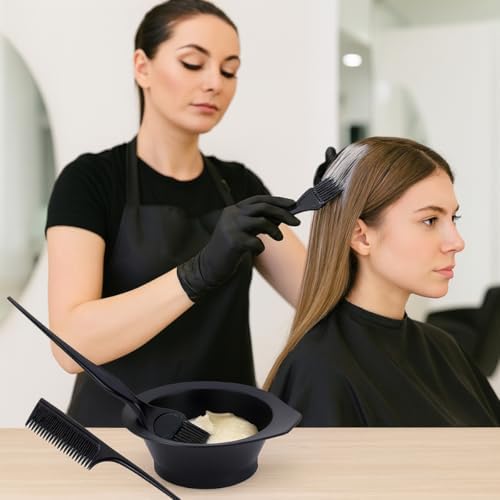 3’lü Saç Boyama Seti – Profesyonel Boya Kabı, Tarak ve Fırça Takımı | Evde ve Kuaför Kullanımı İçin Uygun