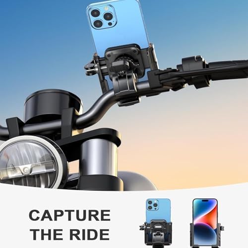 Cep Telefonu Tutucusu, Bisiklet ve Scooter Gidonu için Telefon Klipsi, Süper Sağlam Yapıya Sahip, 4.7"-7.2” Telefonlar için Uyumlu, Elektrikli Scooter ve Dağ Bisikletleri için