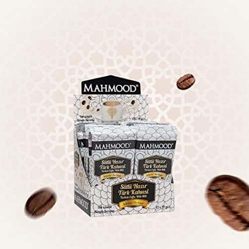 Mahmood Coffee Hazır Türk Kahvesi Sütlü Şekersiz (19 Gr x 12 Adet)