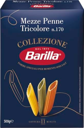 Barilla Mezze Penne Tricolore (Üç Renkli Kalem) Makarna 500 Gr