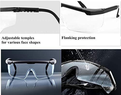 2 Paket S400 Güvenlik Gözlüğü Buğu Önleyici ve UV Korumalı Koruyucu Şeffaf Gözlükler Güvenlik Koruma Gözlükleri Çocuklar için Güvenlik Gözlükleri Nerf Silah Savaşları