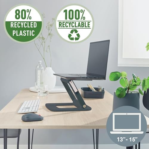 Ayarlanabilir Çok Açılı Laptop Standı, Koyu Gri