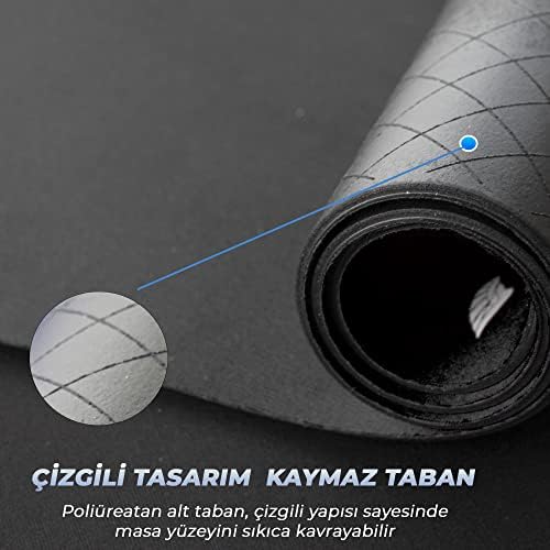 - Gaming Oyuncu Gamer Mouse Pad, Kaymaz Taban Büyük Boy Large Ofis Tipi Mouse Ped, Fare Altlığı, Düz Masa Koruyucu Klavye Altı Mousepad 70x30 Cm, Siyah