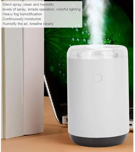 Rgb Işıklı Taşınabilir 255ml Hava Ortam Nemlendirici, Çocuk Odaları İçin İdeal Yedek Filtreli