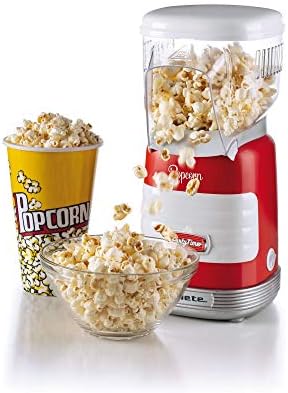Ariete Party Time Mısır Patlatma Makinesi Kırmızı 2956/00-2 Dakikada 60 gr Patlamış Mısır Hazırlama, 1100 Watt, Ölçüm Kabı, Kolay Temizleme
