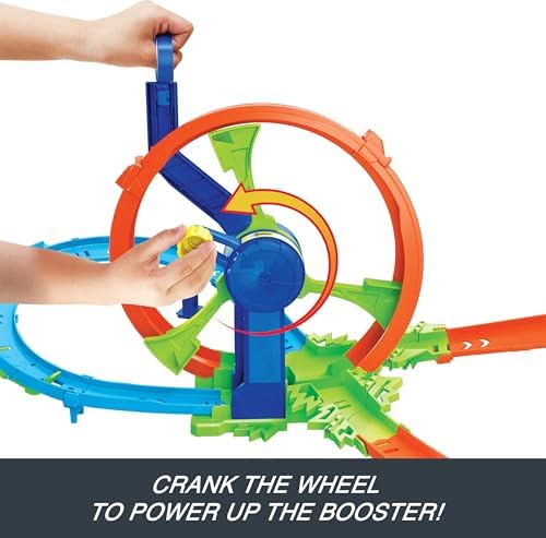 Hızlı Fırlatma ve Döngü Parkuru Oyun Seti  Hızlı Fırlatma ve Döngü Parkuru Oyun Seti ve 1:64 ölçekli metal oyuncak araba, çarpışma temalı pist seti JBX65