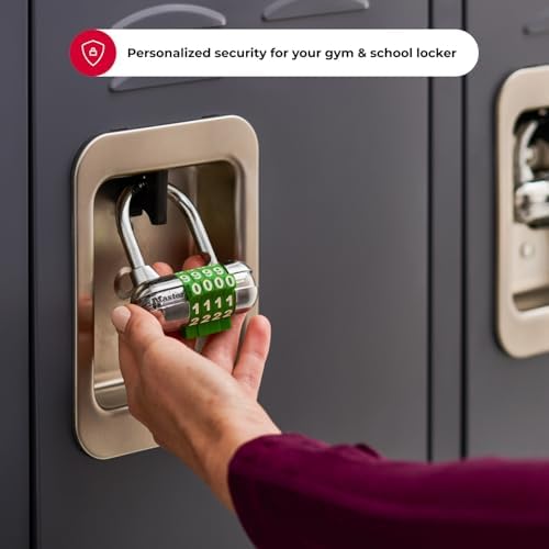 -Usta Kilit 1534D Locker Kilit Seti Kendi Kelime Kombinasyon Asma kilit, 1 Paketi, Karışık Renkler