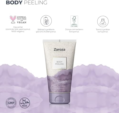 Zaroza Arındırıcı Vücut Peelingi Kayısı Çekirdeği Hindistan Cevizi Yağı 150 ml