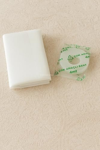 Çift Kanat Pratik Sineklik, 1,25  m x 1.5 m Tül, Kapı & Pencere Uyumlu, 5,5 m Yapıştırma Bantlı (4 Adet)